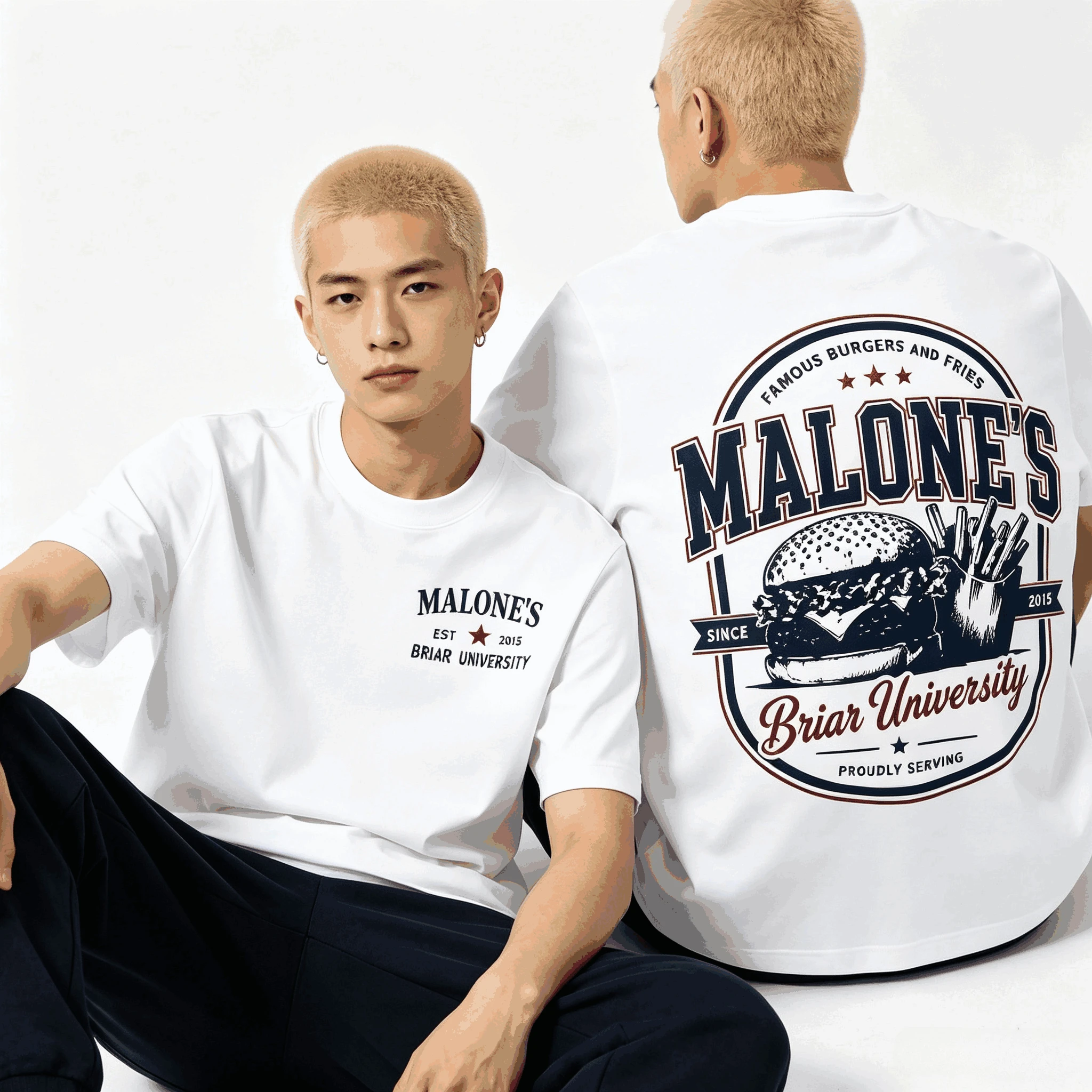 2026 Hot Sale Malone's Bar Off Campus TV Series Briar University Hockey T-shirt Men Women Y2K Gothic Cotton Oversized T-shirts