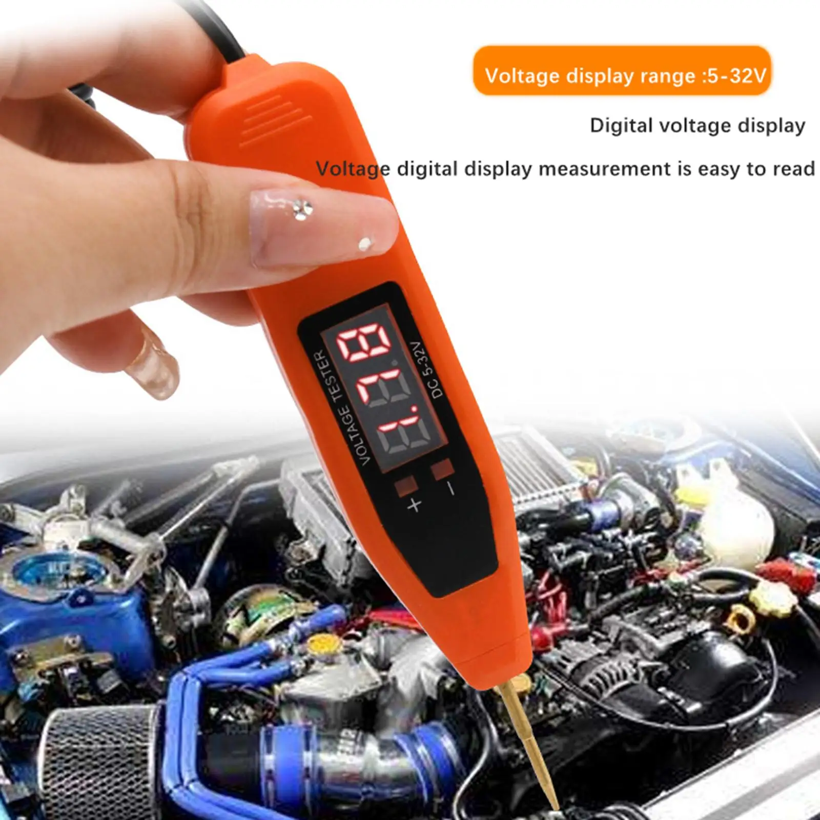 

Digital Display Voltage Tester Pen Auto Maintenance Car Electric Test Pen Digital Voltage Tester Automotive Circuit Tester