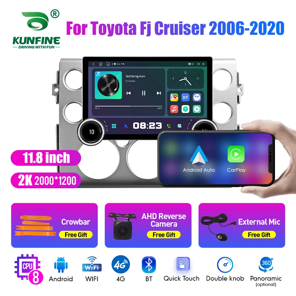 

11.8 Inch 2K Double Knobs 2 Din Car Radio For Honda Cruiser 2006-2020 Car Radio DVD Multimedia Video Player Android Auto Carplay