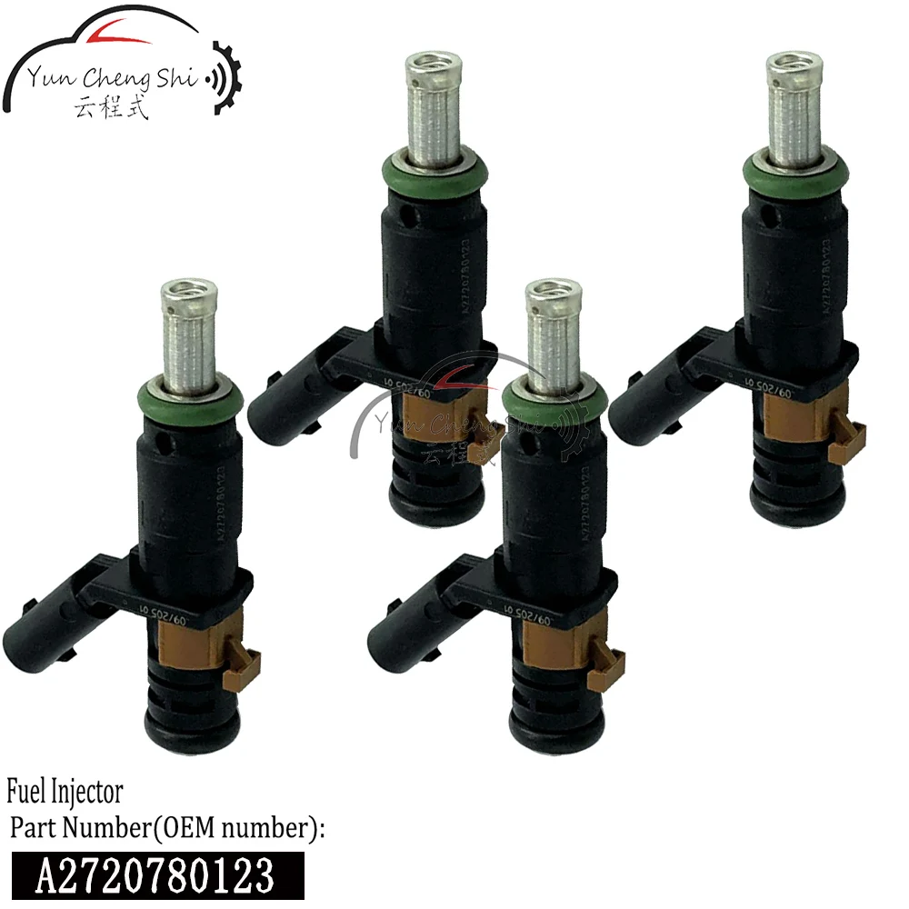 4PCS Fuel Injectors For Mercedes Benz CLK C209 3.5 2008 Car Nozzle Injectors Fuel Injection OE A2720780123