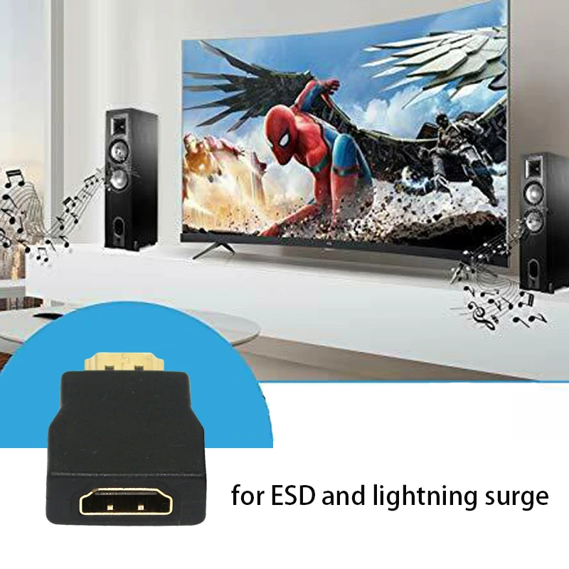 HDMI-compatible Surge Protector work for HDTV DVD PC HDTV Accessories HDMI-compatible to HDMI-compatible for ESD Lightning Surge