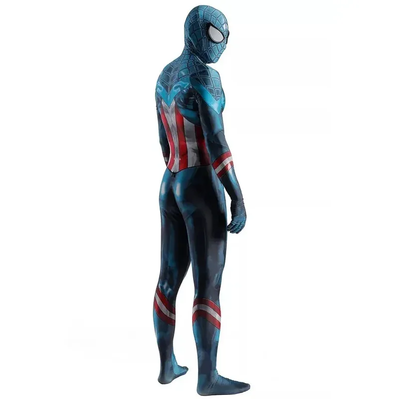 AD1 ハロウィン男性キャプテンアドバンススパイダーコスチュームスーパーヒーローコスプレ全身タイツスーツゲーム大人子供男性男の子ボディスーツパーティー Ju5@rD~