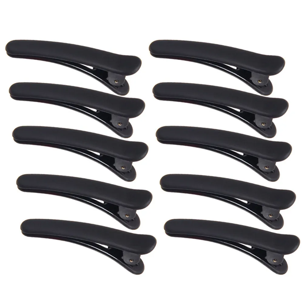 

12Pcs Black Hairpins Hair Barrettes Frosted Surface Beak Design Secure Hold Hair Clips Sectioning Styling Salon Daily Use