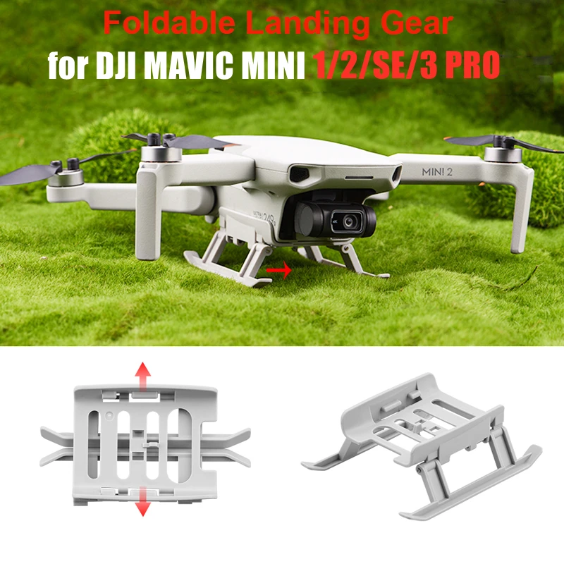 Drone Foldable Landing Gear for DJI Mavic Mini 1 2 SE Quick Release Height Extender Leg for DJI MINI 4K Protector Accessories