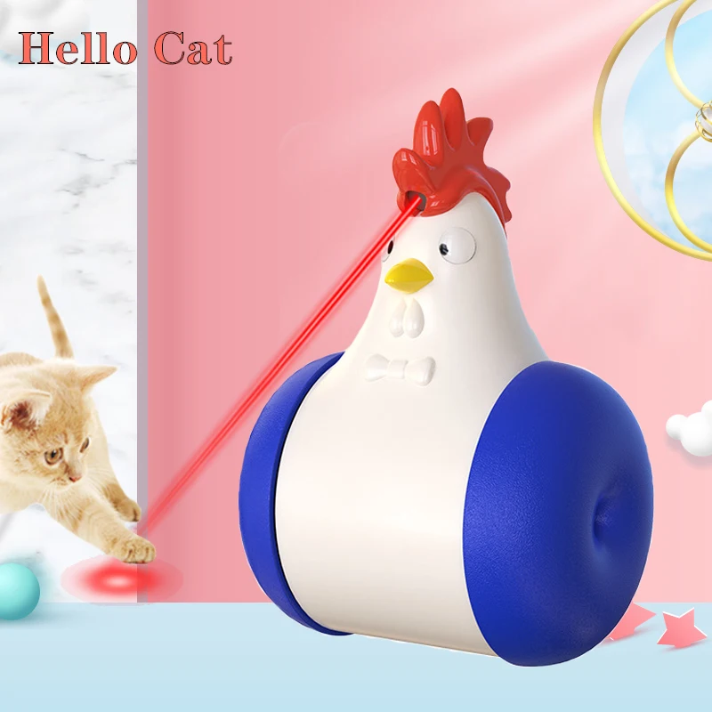 

Cat Laser Toy Electric Interactive Infrared Laser Amusing Cat Toys with Sound Device Chicken Modeling Toys USB Charging