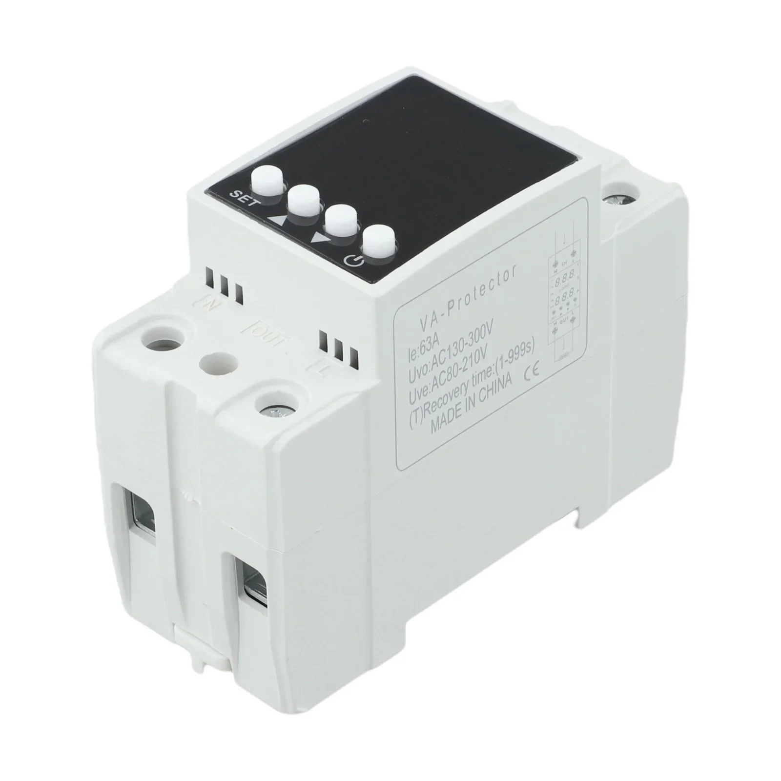 Voltage Protector with Dual LCD Display and Over Under Current Protection for Continuous Electrical Monitoring and Load Safety