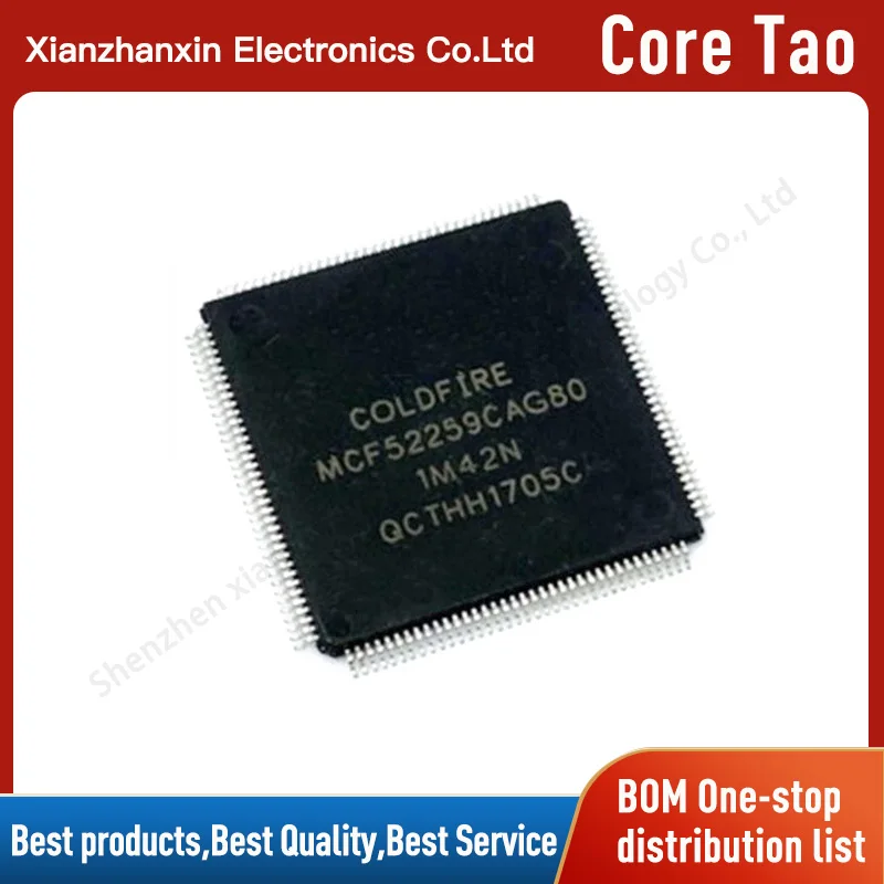 1pcs/lot MCF52259CAG80 MCF52259 LQFP144 32-bit microcontrollers