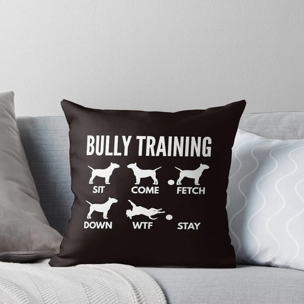 

Bully Training English Bull Terrier Tricks Throw Pillow christmas ornaments 2024 Pillow Cover pillow