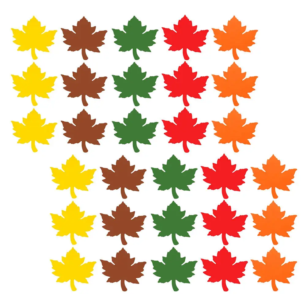 

60Pcs Maple Leaf Cardstock Cutouts Fall Thanksgiving Autumn Paper Leaves for Classroom Bulletin Board Decorations Wall Stickers