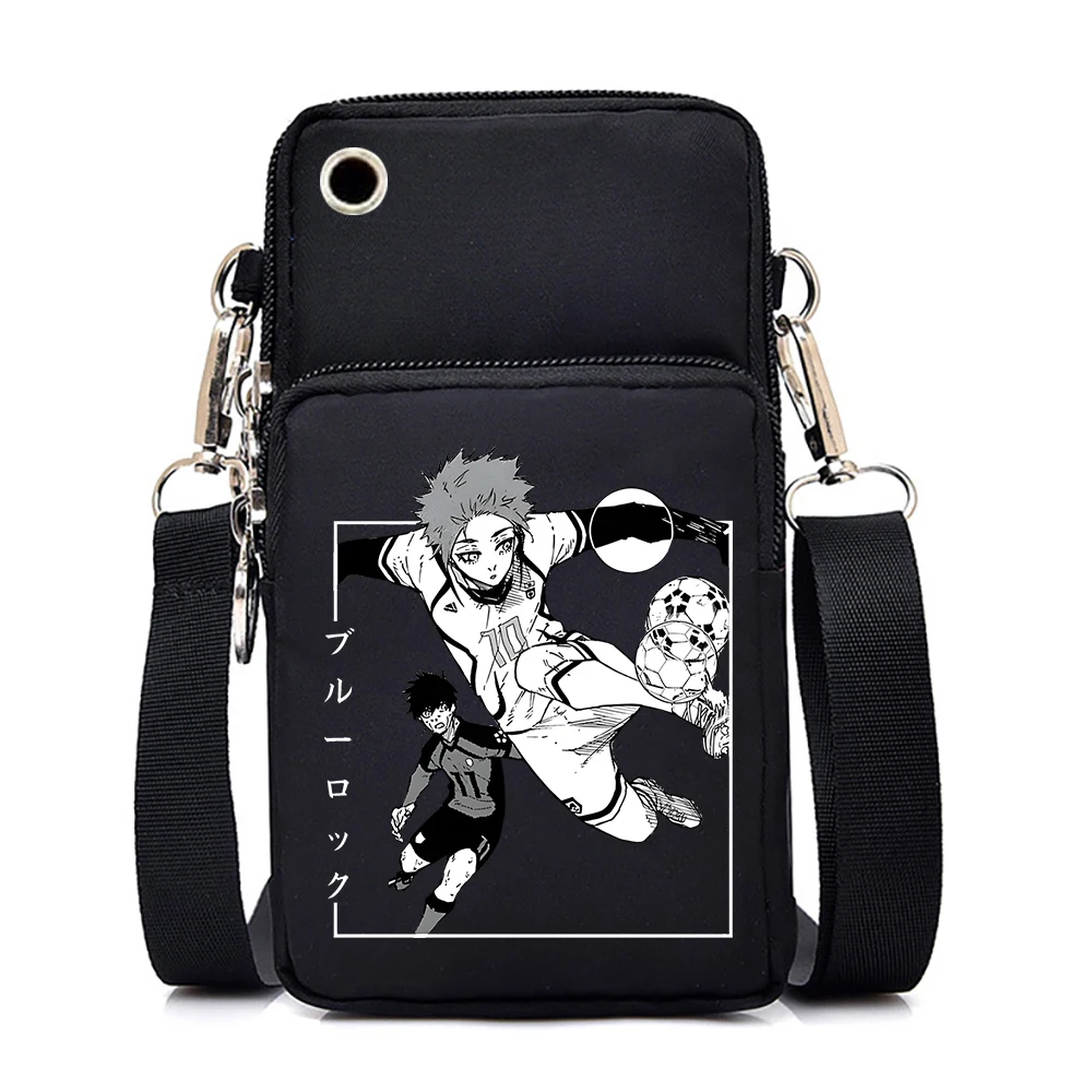 Wrist Pack Anime BLUE LOCK Unisex Phone Storage Packet Teen Mobile Phone Bag for Iphone Comics Soccer Crossbody Bags for Women