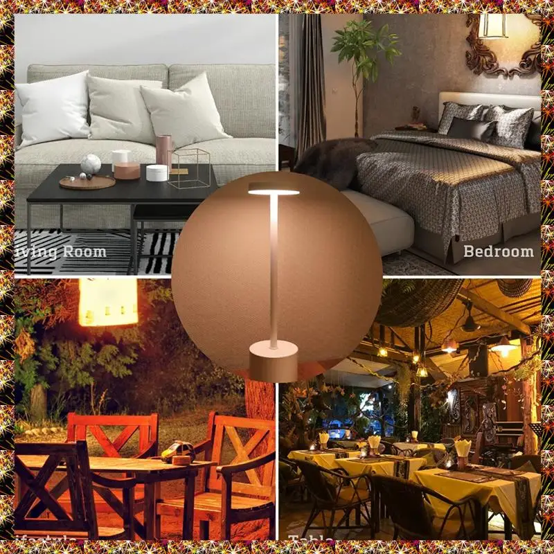 BTCL Simple LED recargable lámpara de mesa táctil lámpara de ambiente de noche Bar decoración al aire libre luz nocturna