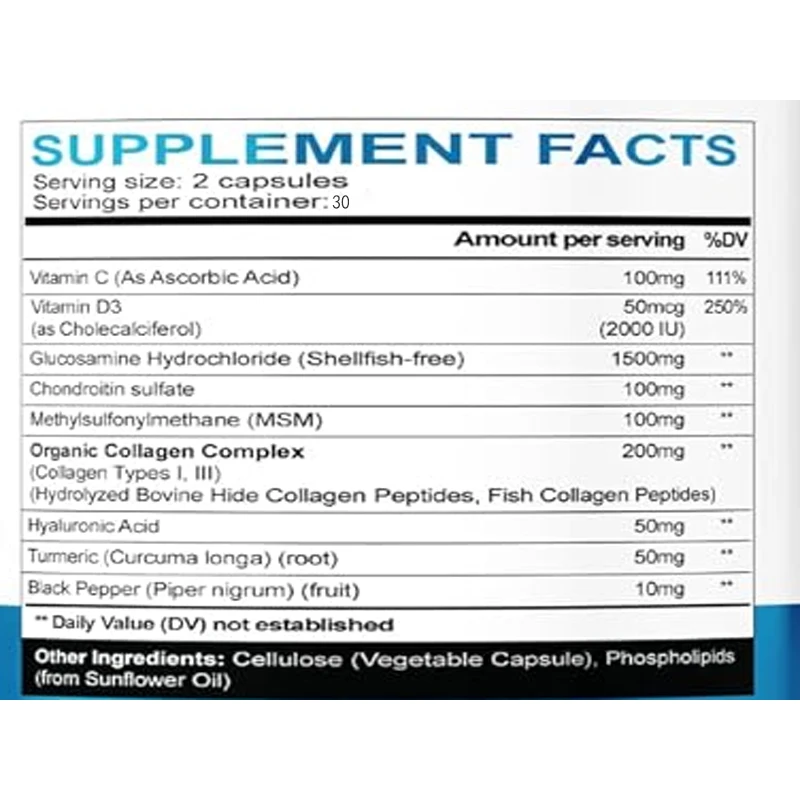Liposomal Glucosamine Containing Chondroitin Sulfate, Dimethyl Sulfone - Maximum Potency - Supports Joints