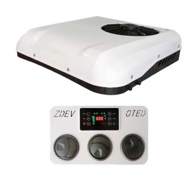 Rooftop12V 24V DC Electric Parking Air Conditioner Fast Cooling Air Conditioning System for Truck Car Van Refrigerant Free