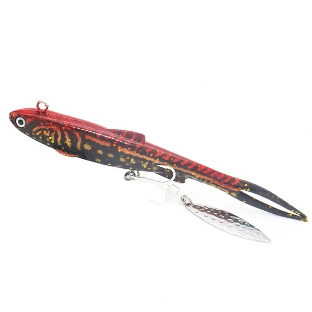 28g 14cm Fishing Lure Forked Tail 3D Eyes PVC Anti-deformation Fake Lure for Fishing High Strength Fishing Bait