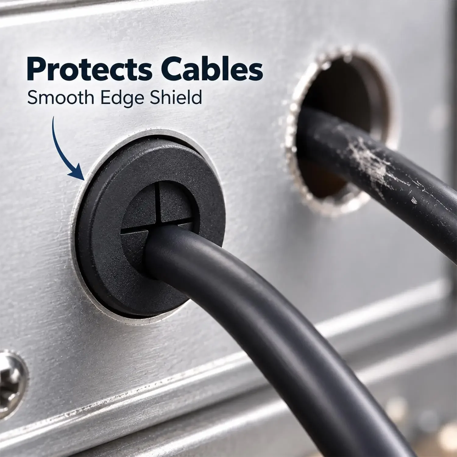 5/20Pcs Rubber Cable Grommet Cross Opening Wire Hole Protectors Flexible Cord Bushings Flame Retardant Wear Resistant OfficeDesk