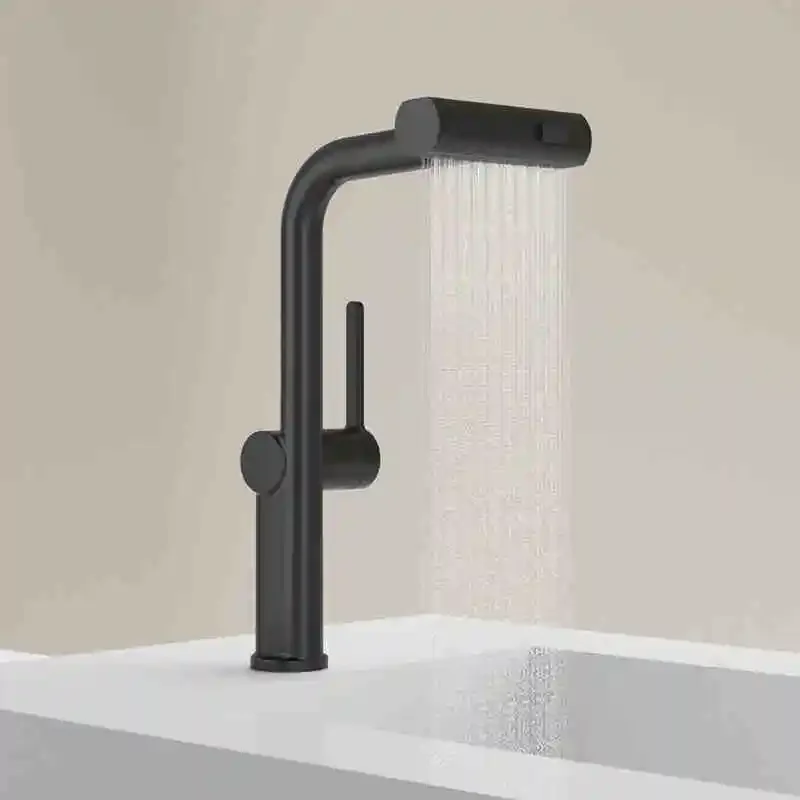 long black kitchen fountain faucet