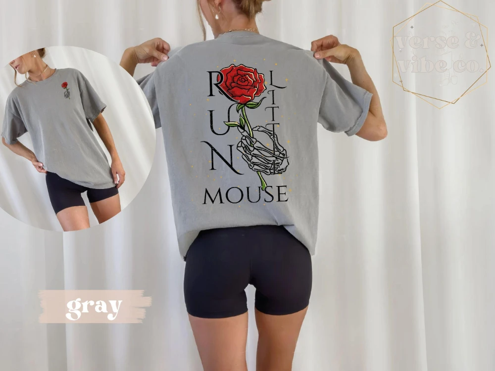 Run Little Mouse T Shirt Bookish Shirt Haunting Adeline Shirt Licensed HD Carlton Merch Book Lover Short Sleeve T-shirts