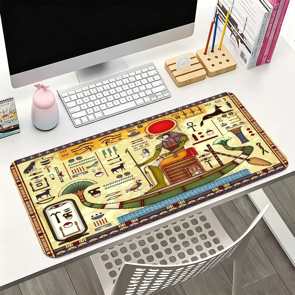 Gaming Keyboard Egypt - แผ่นรองเมาส์อียิปต์โบราณสำหรับเล่นเกมในสำนักงานและคีย์บอร์ดกันลื่นขนาดใหญ่กันน้ำ