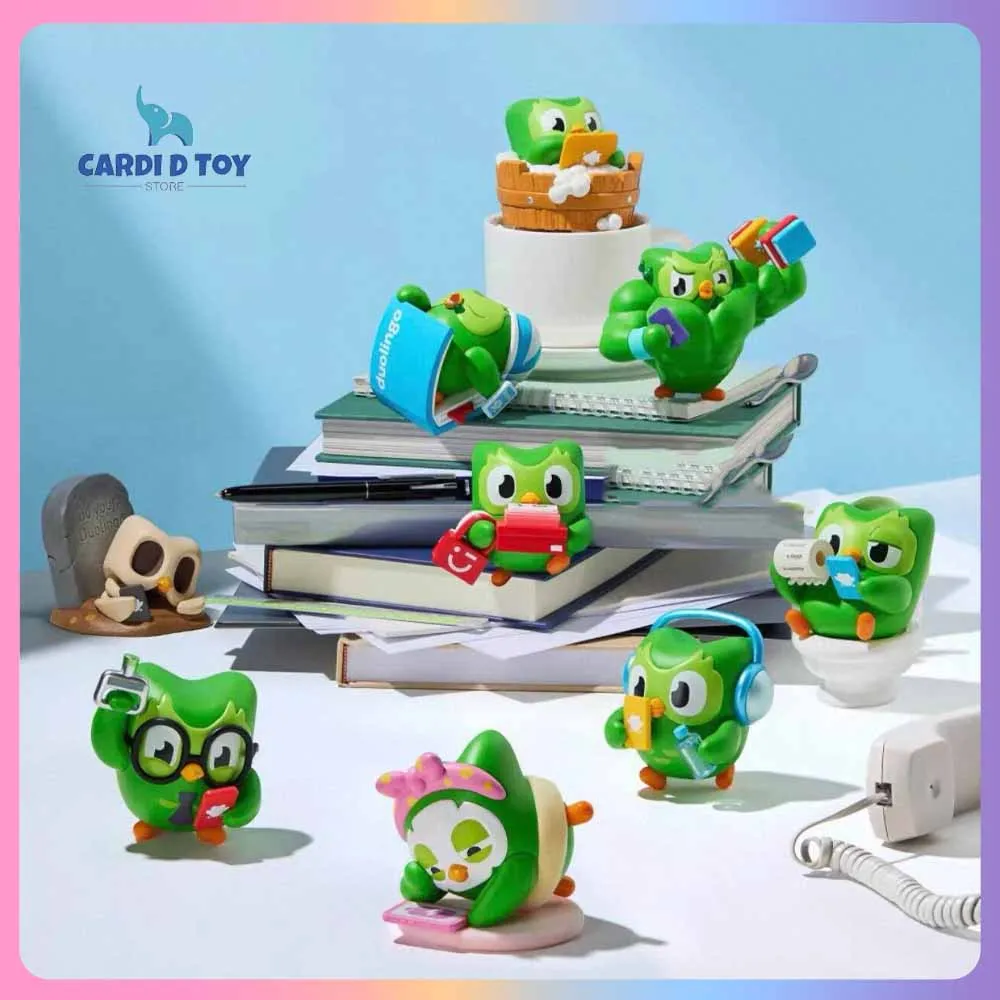 

New Genuine Duolingo Blind Box Random Sizes Study Design Series Mystery Box Duolingo Anime Figures Trendy Play Ornament Gift Toy