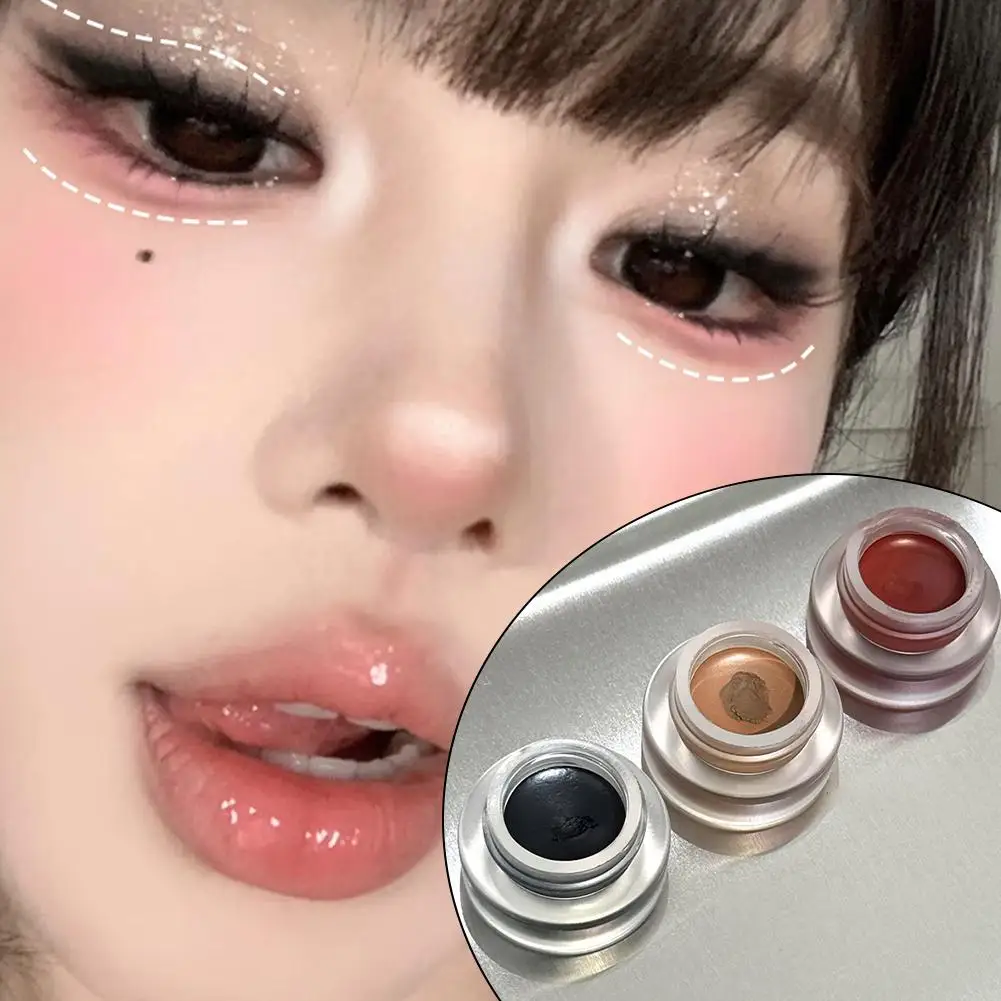 Eyeliner Gel Crema Con Pennello Impermeabile A Prova di Sudore Cosmetico Duraturo Trucco Bellezza Stampaggio Degli Occhi Trucco Un colpo Coreano D9W2