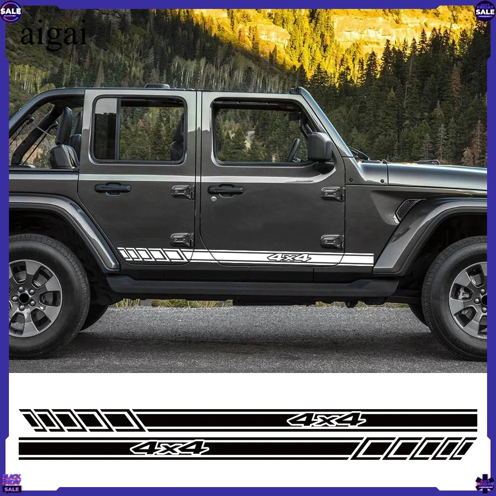 For Jeep Wrangler Car Sticker 4X4 Door Side Wrapping Decals Kit Waterproof Auto Wrap Vinyl Film PVC Decals Car Accessories