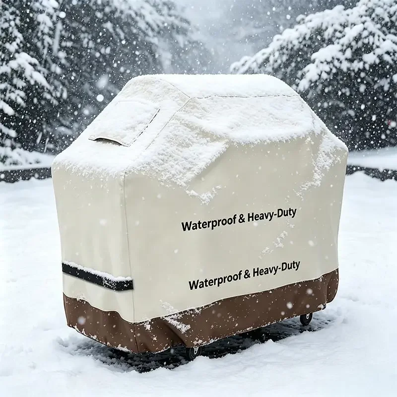 210D Outdoor BBQ Cover,Waterproof Oxford Fabric,Anti-UV,Windproof Rip-Proof,for Weber,Brinkmann,Char Broil Grill Cover,BBQ Hood