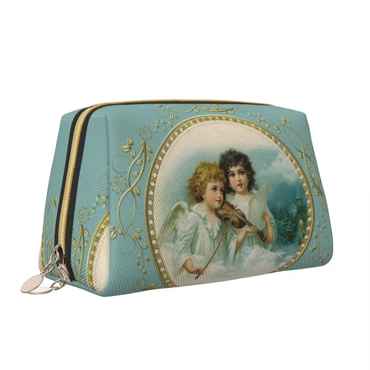 Victorian Angel Cosmetic Bag Women Cute Large Capacity And The Angels Sing Makeup Case Beauty Storage Toiletry Bags