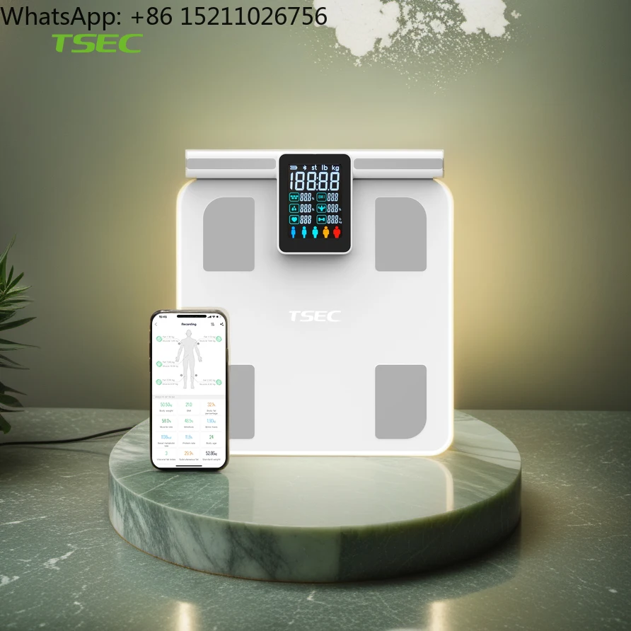 Factory 30 Body Data 8 Electrodes Smart Scale Intelligent Digital Bmi Electronic Body Fat Scale With Wifi Free App
