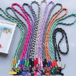 Mobile Phone Chain Double Twisted Fried Dough Twists Rope Mobile Phone Lanyard Diagonal Span Backable Lanyard Mobile Phone Rope