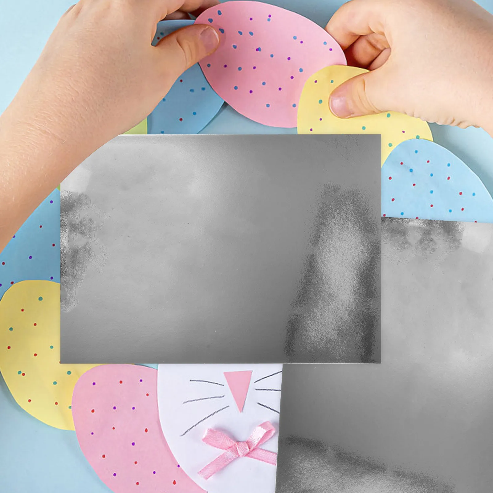 10 Sheets A4 Gold Mirror Cardstock Metallic Paper for DIY Crafts Decorative Rectangle Printing Children Handmade