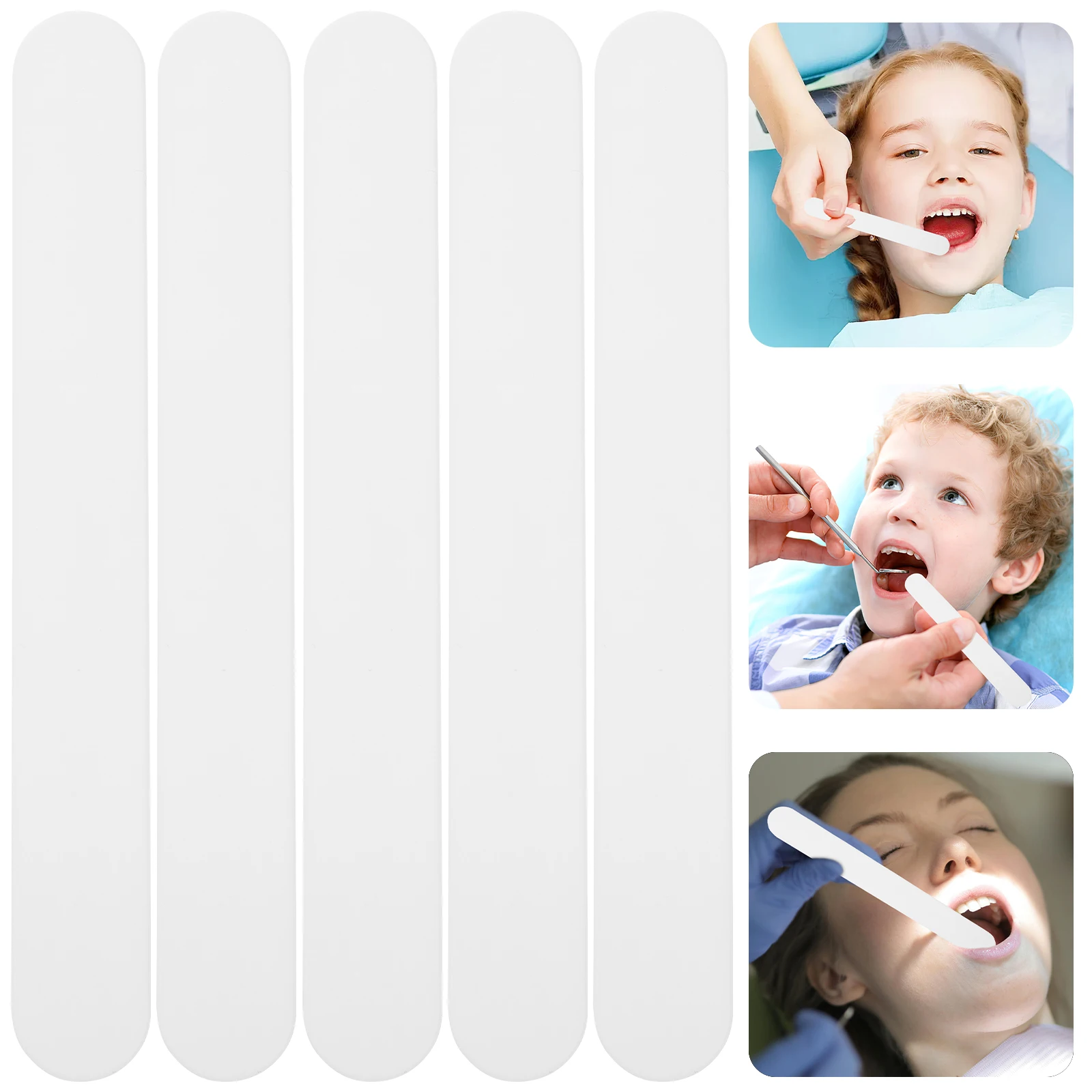 

25pcs Plastic Tongue Depressor Dental Tongue Depressor Practical Tongue Depressor PP Mixing Bar Tongue White Professional Child