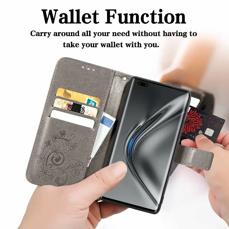 

Leather Card Wallet Phone Case For Huawei P50 P40 P30 P20 Mate 50 40 30 Plus 20 Lite 360° Full Protection Magnetic Flip Cover