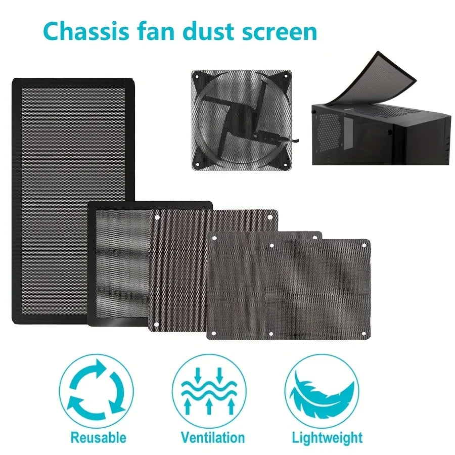 Magnetic dust filter for computer cases – PVC perforated mesh – suitable for top, bottom and side panels