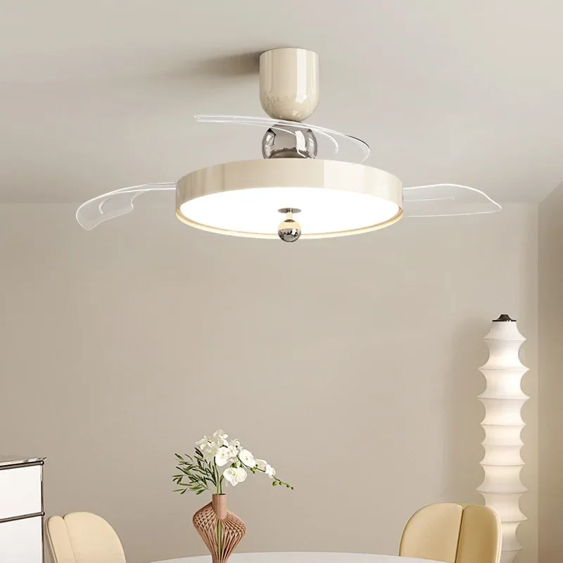 Invisible fan light, medieval cream minimalist dining room bedroom light