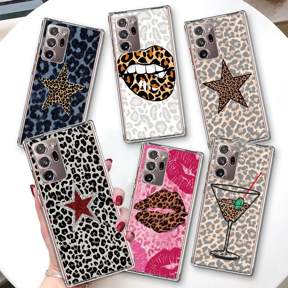 

Leopard Case for Samsung Galaxy Note 10 Plus 20 Ultra TPU Transparent Shockproof Phone Cover M33 M02 M11 M12 M22 F12