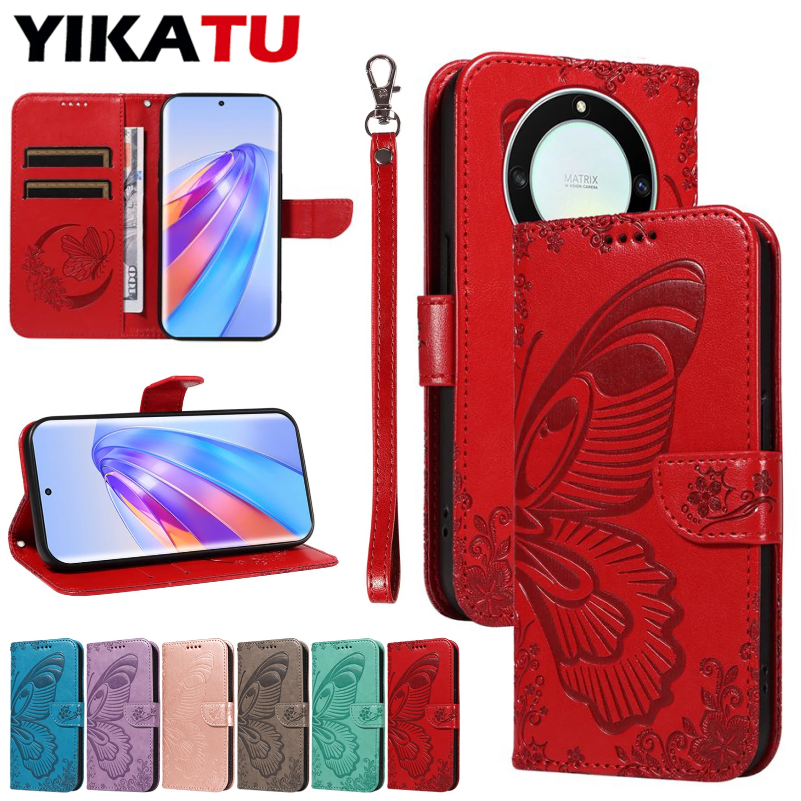 

For Huawei Honor X6 X6A X6B X7 X7A X7B X7C 4G X8 X8A X8B X8C X9 X9A X9B X9C X30 X30i X40 X50 X50i X60 Pro 5G Wallet Leather Case