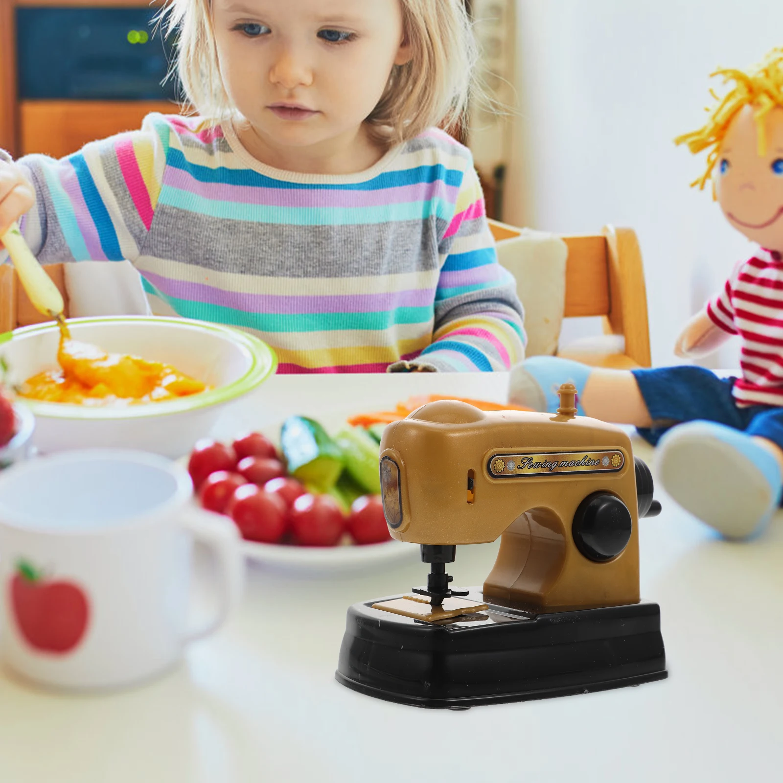 

Simulated Mini Machine Toy Simulated Sewing Machine Plaything Plastic Kids Educational Plaything Bright Design Game