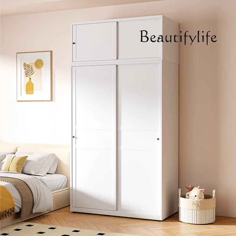 

Nordic Quiet Aesthetic Wardrobes Orgnizer Women White Bedroom Wardrobes Sliding Door Metal Kleiderschrank Furniture Home