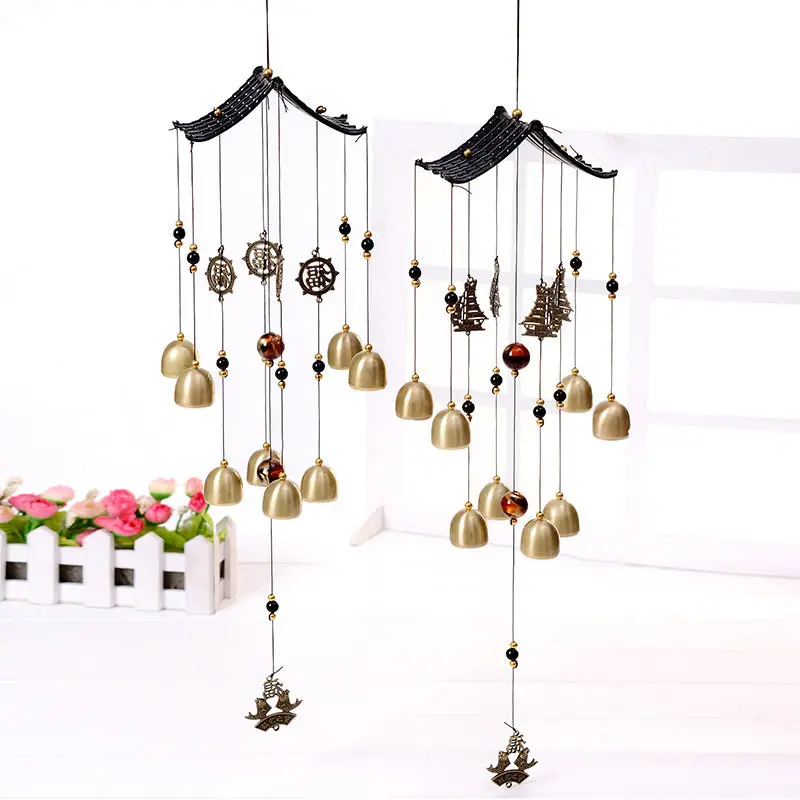 

Metal copper bell wind chime, Yunnan Lijiang bedroom balcony pendant door decoration store lucky bell