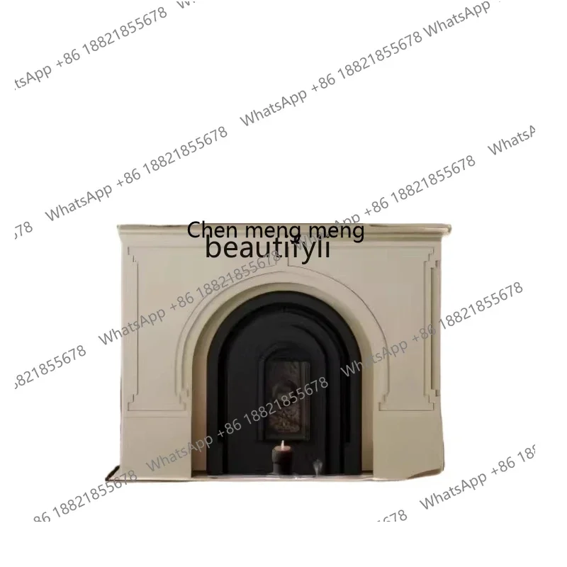 

X CQYSimple solid wood creative fireplace modern complete storage cabinet entrance American sheltered fireplace cabinet