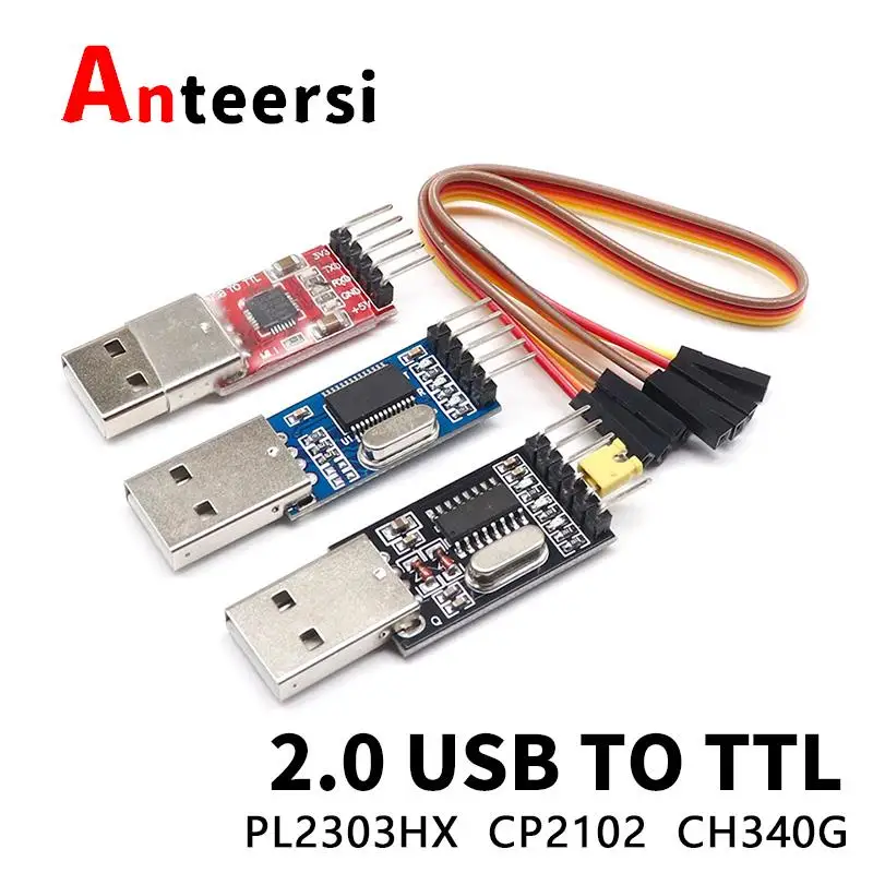 PL2303HX CP2102 CH340G Модуль USB2.0 в TTL UART 6-контактный последовательный преобразователь STC Замените модуль адаптера FT232 3,3 В/5 В питания для arduino