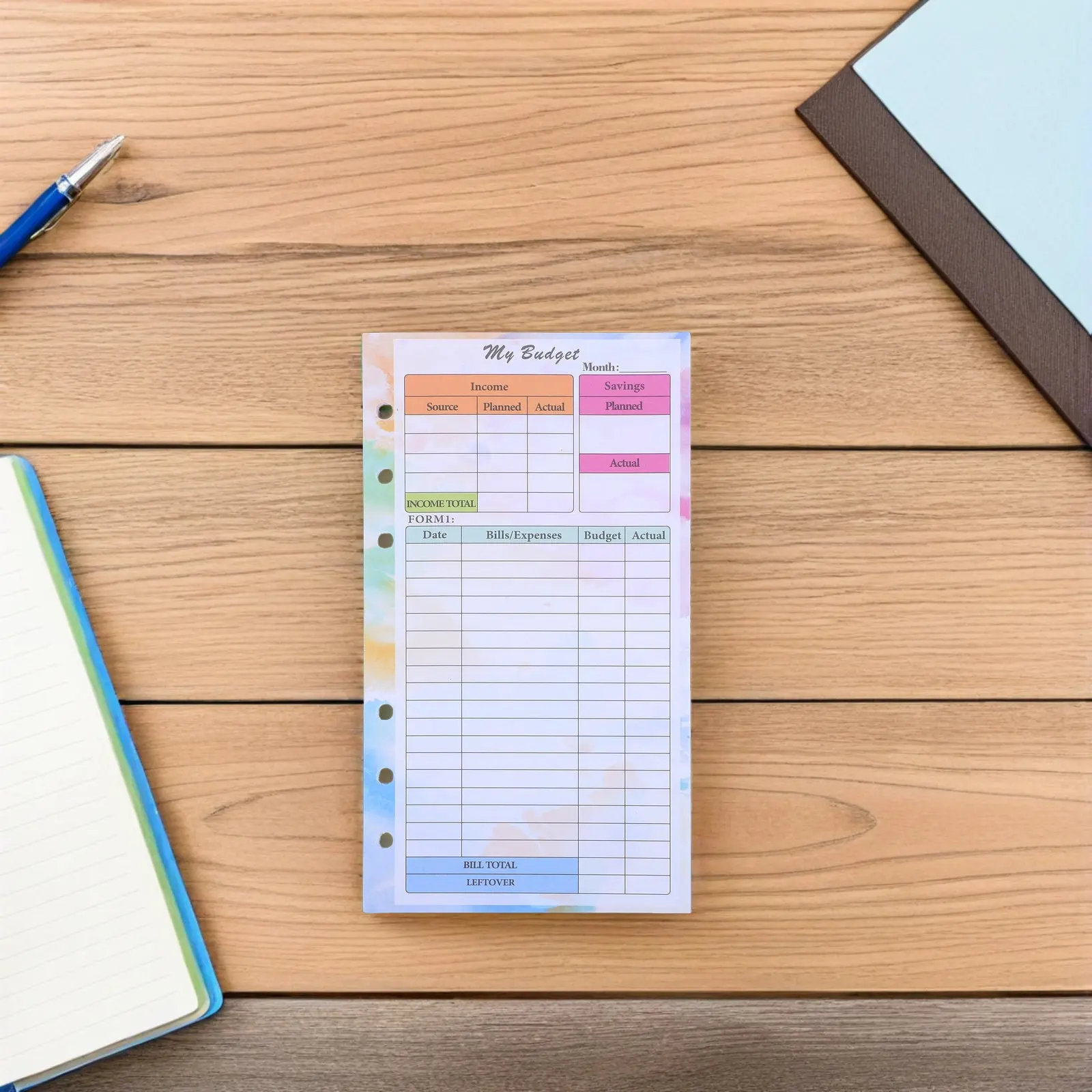 28Sheets A6 Planner Refillable Paper Binder Refills Budget Expense Tracker Inserts Travel Finance Organizer Personal Weekly view 3
