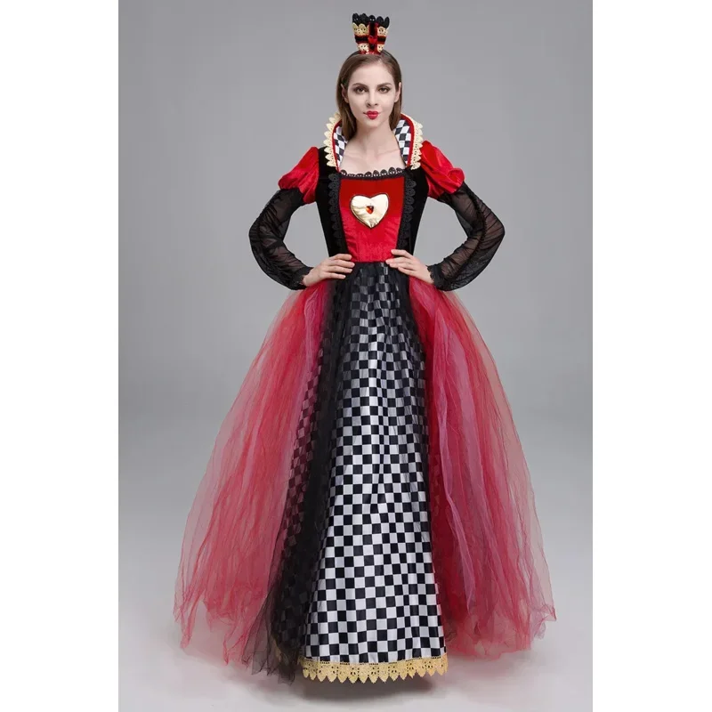 Disfrez de Reina del Corazón Rojo para Mujer: La Mejor Elección para Cosplay, Noche de Halloween y Fiesta de Carnaval