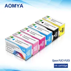 Ink Cartridges PJIC1 PJIC2 PJIC3 PJIC4 PJIC5 PJIC6 Compatible for Epson PP100 PP50 PP-100N PP50BD CD Printer with Pigment ink