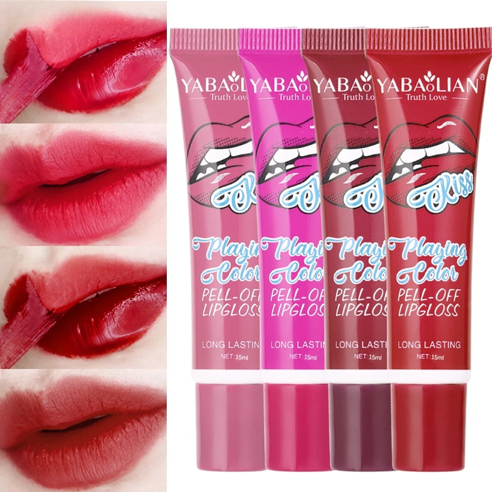 Lápiz labial líquido despegable, increíble lápiz labial en forma de lágrima, brillo de labios para mujer, maquillaje Sexy, máscara de labios en forma de lágrima, cosmético resistente al agua de larga duración