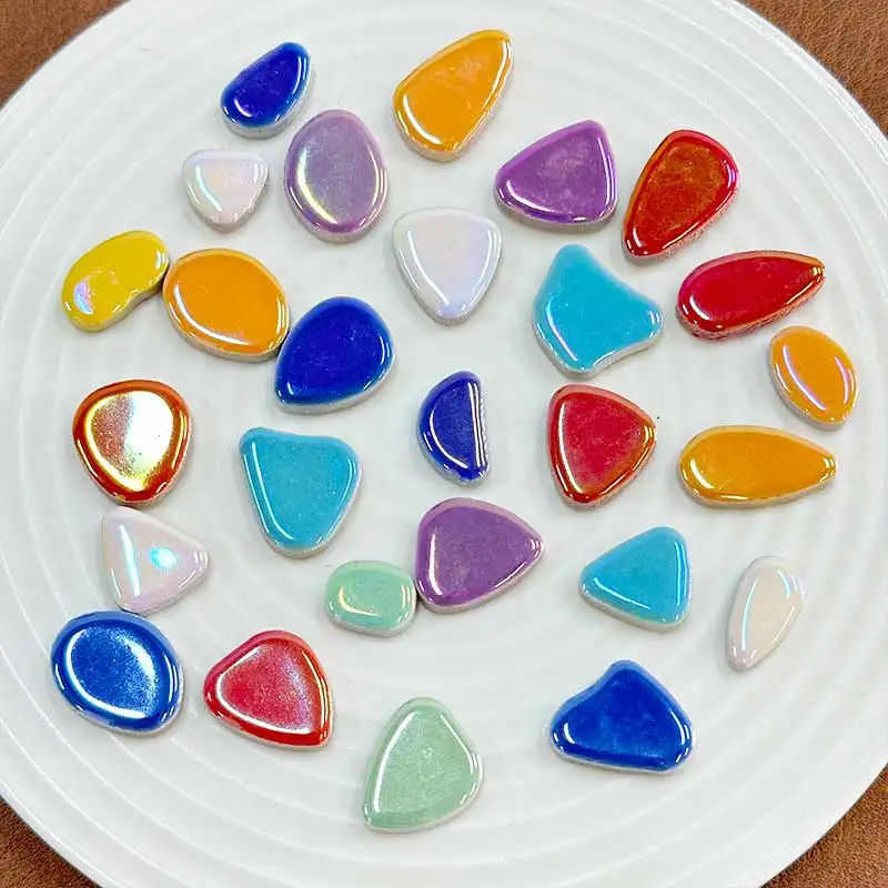 

50g Porcelain DIY irregular Phantom color Mosaic Tiles Craft Ceramic Making Materials hobby pieces bulk 17