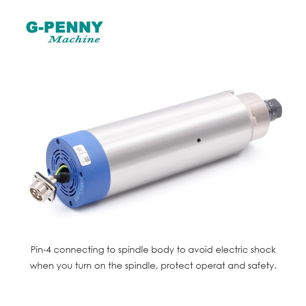 New Arrival! g-penny 1.5KW ER16 D65 Air cooled spindle motor  65x258mm 220v/380v 4pcs ball bearings Wood Working