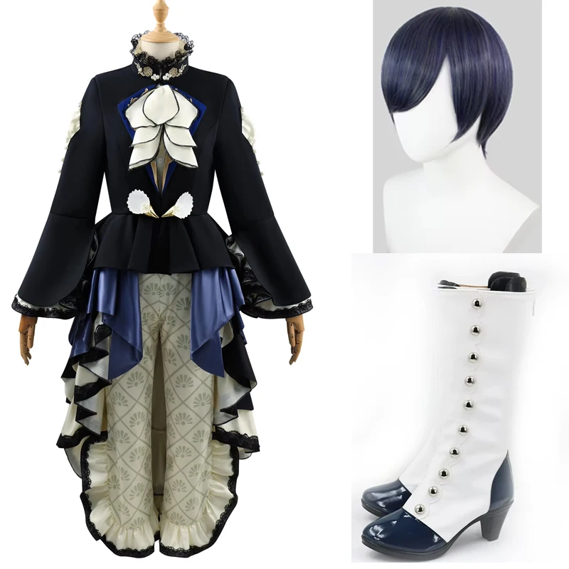 Ciel  Cosplay Oyster Dress Costume Halloween Full Set boots Uniform clothing