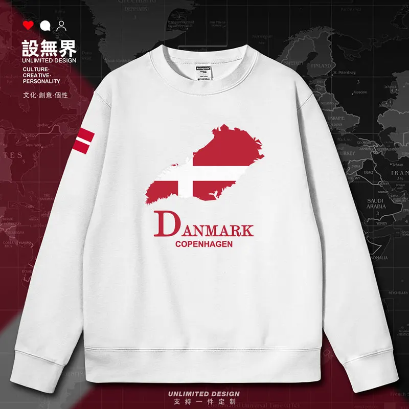 Denmark National Map mens hoodies long sleeve sports winter clothing men Sportswear for men sporting new clothes autumn winter