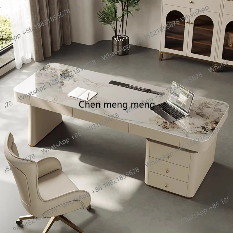 

Modern luxury rock slab countertop computer desk gaming desk bureaux de travail Room desks Motion study office table Furniture